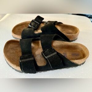 Classic Suede Black Birkenstock Sandals